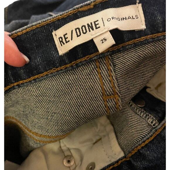 RE/DONE Comfort Stretch High Rise Crop Jean Size 25 NWT - Picture 4 of 10